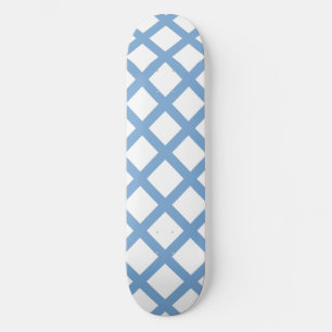 Skateboard Bleu Blanc Arlequin Diamond Motif