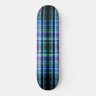 Skateboard Bleu vintage rayures rugueuses motif