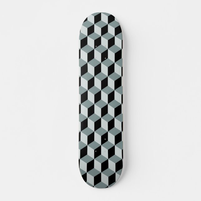 Skateboard Bloc Motif 02 - Rétro (Devant)