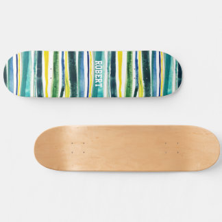 Skateboard Blue and green stripes
