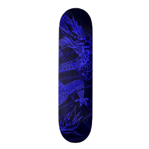 Skateboard Blue Dragon Element Custom Pro Park Board