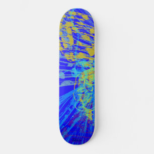 Skateboard Blue Pastel Abstract