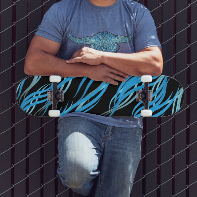 Skateboard-Blue Waves Skateboard (Außenbereich 3)