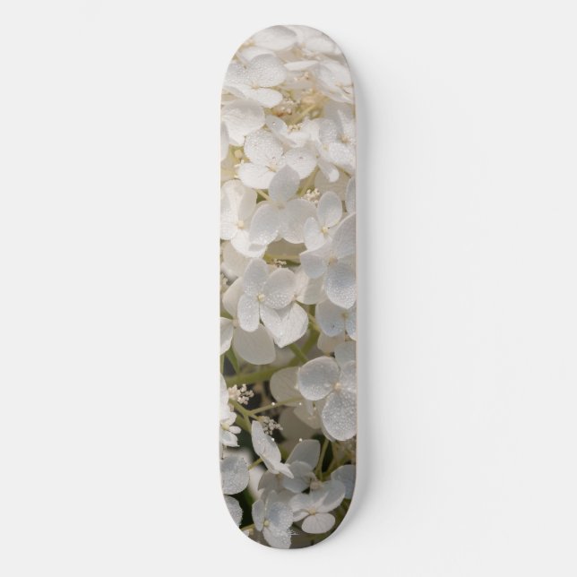 Skateboard, Blumen weiß Skateboard (Vorderseite)