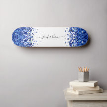 Blush Blue Parties scintillant Nom personnalisé Sk