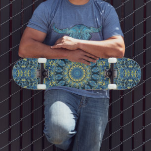 Skateboard Boho Abstrait Super Van Gogh Starry Nuit Mandala