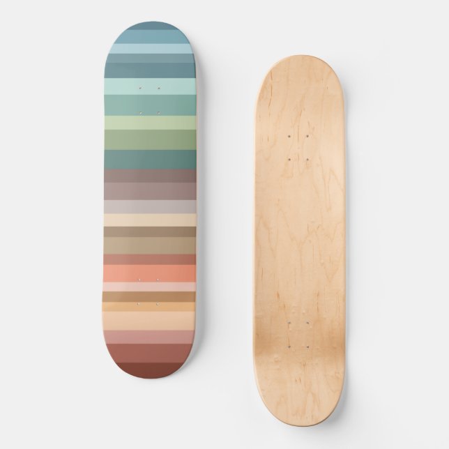 Skateboard Boho Modern Chic Stripes (Recto)