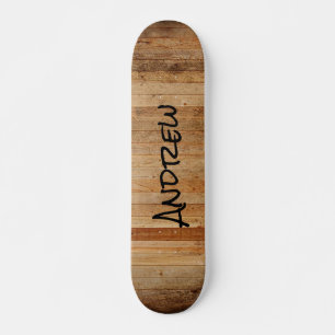 Skateboard Bois personnalisé rustique pays Brown noir