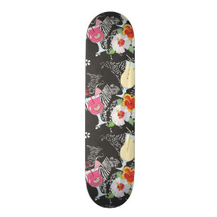 Skateboard Boissons tropicales avec des animaux