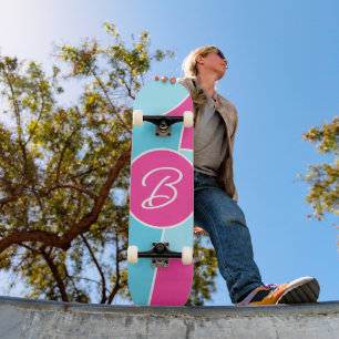 Skateboard Bold Bright Fun Chic Cercles Abstraits Art Motif