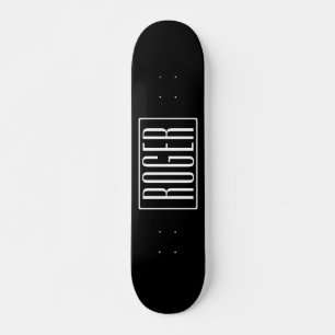 Skateboard Bold & Modern Your name or Word   White On Black