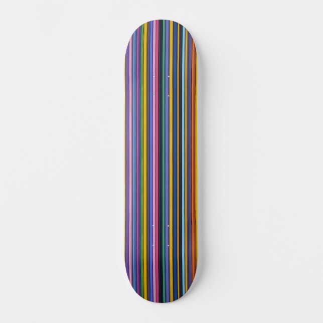 Skateboard Bold Rainbow Vertical Stripes (Recto)