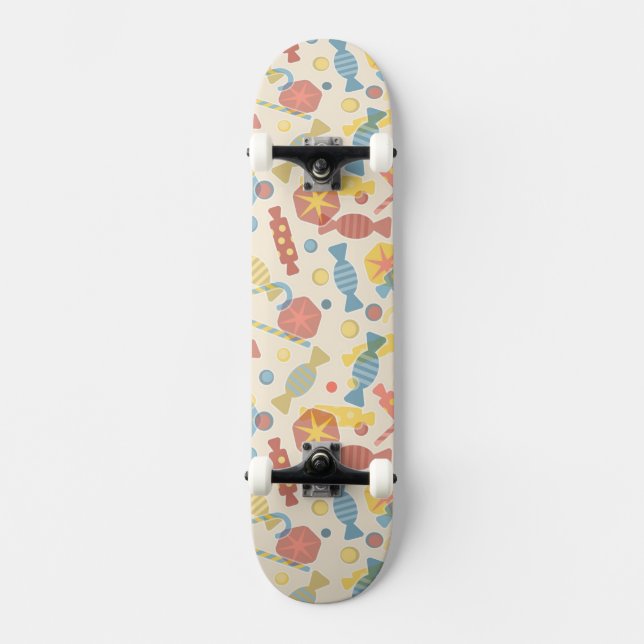 Skateboard Bonbons et motif de sucrerie (Recto)