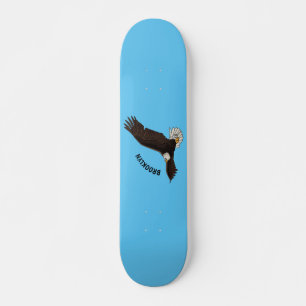 Skateboard Bonne illustration de dessin d'aigle à chauve-sour