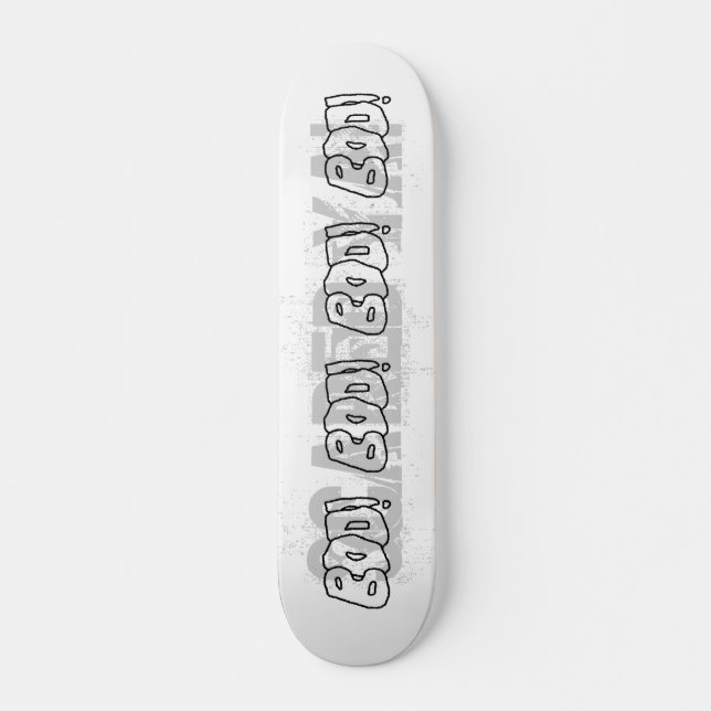 Skateboard Boo ! Les Lettres Déchiquetées. (Devant)