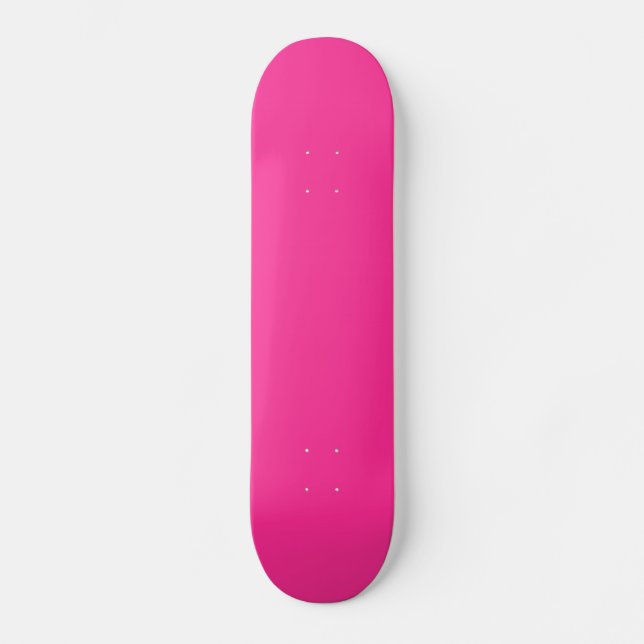 Skateboard Boubblegum électrique rose couleur tendance person (Recto)