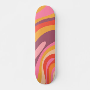 Skateboard Boucles Wavy Super rétro Abstrait Motif
