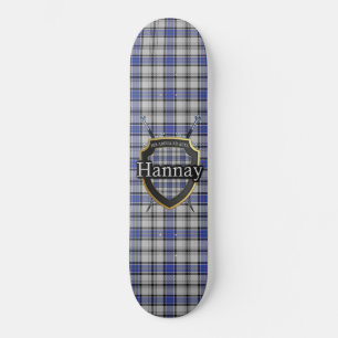 Skateboard Bouclier écossais de tartan de Hannay de clan