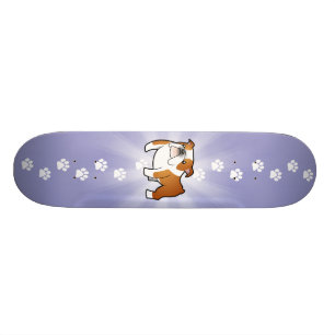 Skateboard Bouledogue de bande dessinée