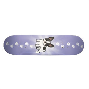 Skateboard Bouledogue français de bande dessinée