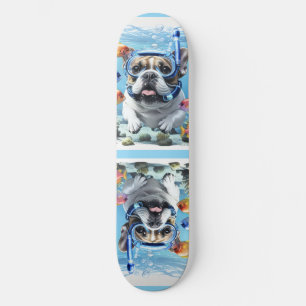 Skateboard Bouledogue français en vacances French Bulldog