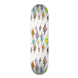 Skateboard Boulon de foudre coloré