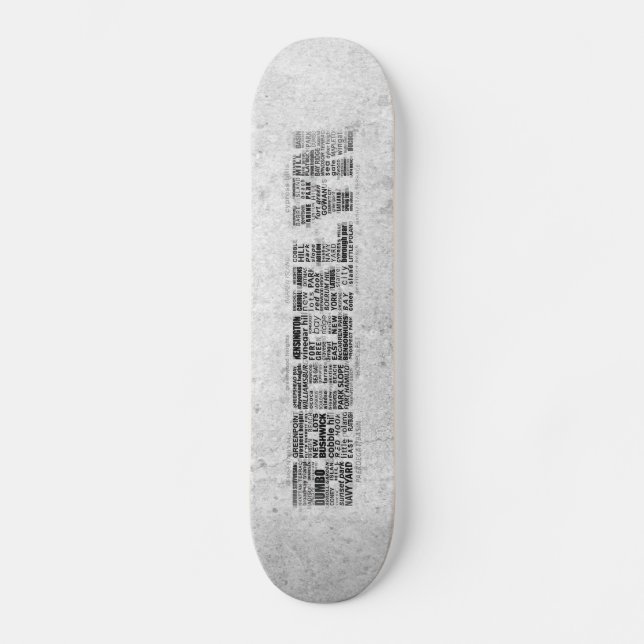 Skateboard Brooklyn NY New York Word Art (Recto)