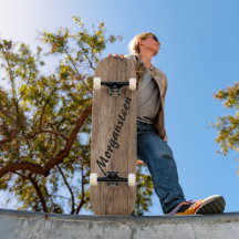 Brown Knotty Barnwood Personnalisé