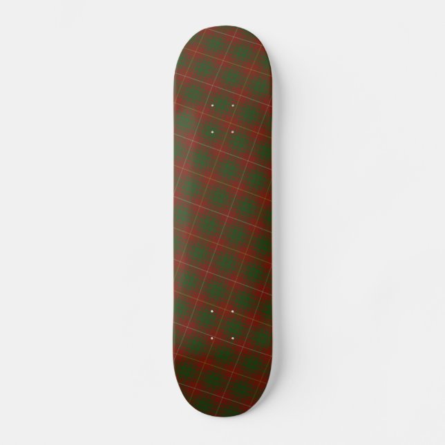 Skateboard Bruce Clan tartan - vert rouge (Recto)