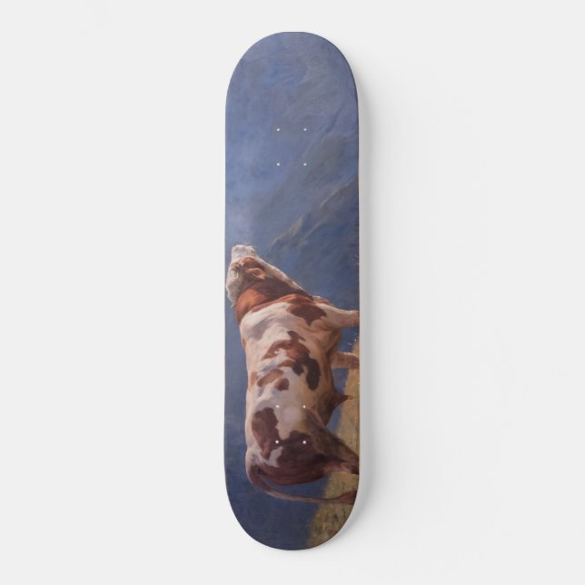 Skateboard Bull dans les Alpes (par Eugène Burnand) (Recto)