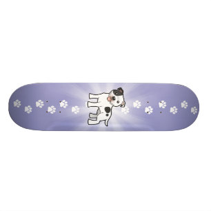 Skateboard Bull-terrier du Staffordshire de bande dessinée