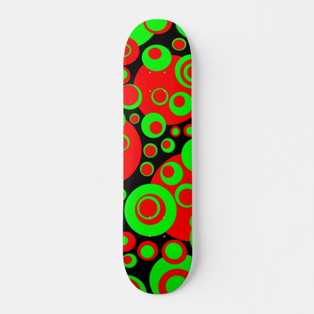 Skateboard Bulles Abstraites 02 - Rétro (Devant)