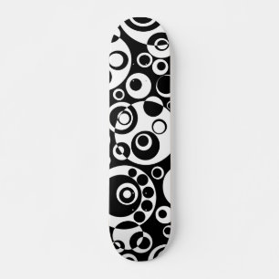 Skateboard Bulles Abstraites 03 - B/W