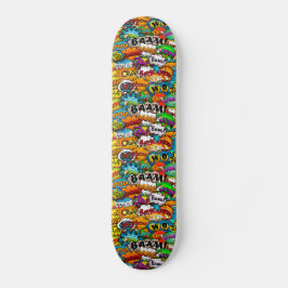 Skateboard Bulles de Texte de Bande Dessinée