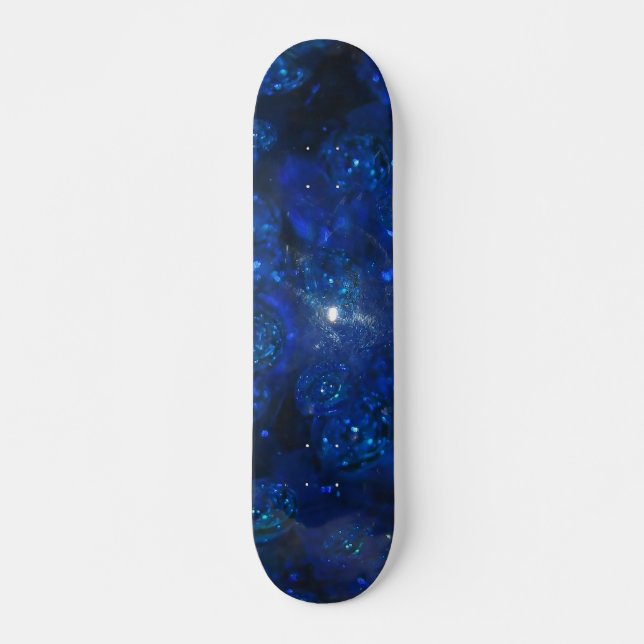 Skateboard Bulles en verre bleu tombé (Devant)