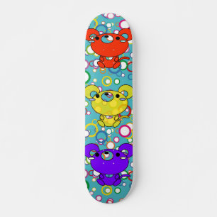 Skateboard Bulles rétro avec plateau de planche à roulettes