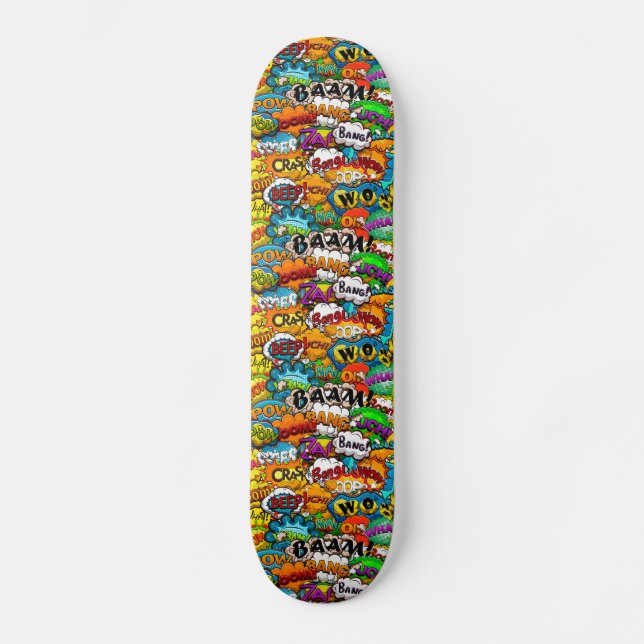Skateboard Bulles vocales de bandes dessinées (Recto)