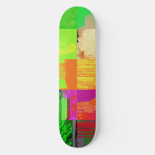 Skateboard Bus 1521 Abstrait Glitch Art Cyberpunk Grille