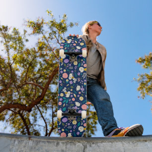 Skateboard cacahuètes en Motif de fleurs