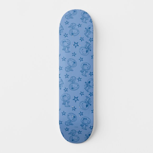 Skateboard cacahuètes | Snoopy Blue Space Astronaut Motif (Recto)