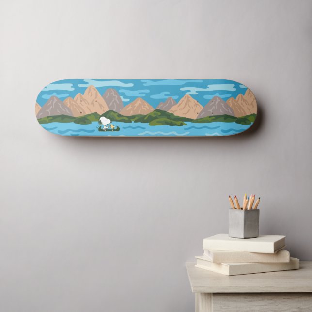 Skateboard cacahuètes | Snoopy & Woodstock Motif de course en (Art mural (Horz))