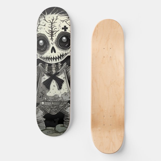 Skateboard Cadeau de zombie Halloween Horror Kreuz (Recto)