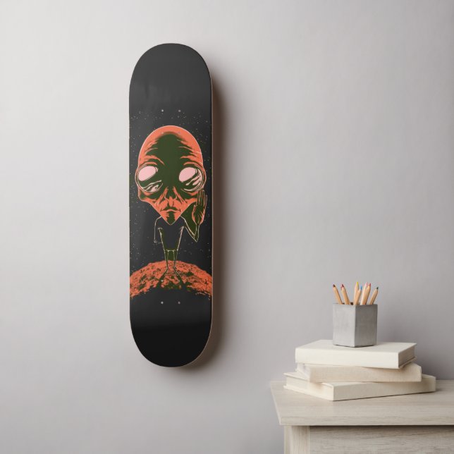 Skateboard Cadeau drôle d'alien d'espace extraterrestre pour  (Art mural)
