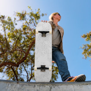 Skateboard cadre photo noir et blanc avec fond blanc