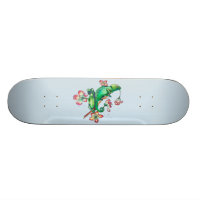 caméléon en fleur
