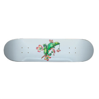 Skateboard caméléon en fleur
