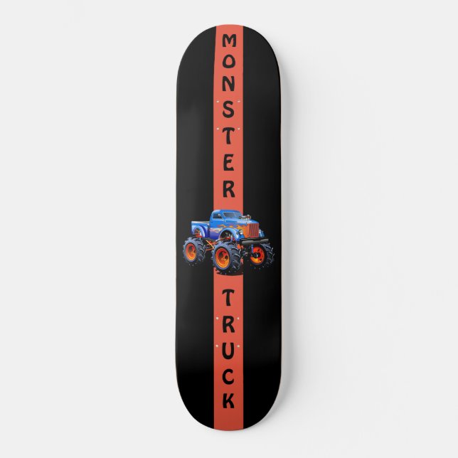 Skateboard Camion Monstre bleu et orange 8 1/8" (Recto)