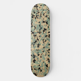 Skateboard Camo numérique – Motif de camouflage MED marron-ve