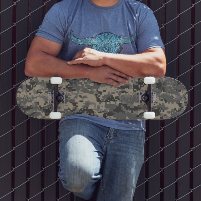 Skateboard Camouflage numérique armée pixel photo imprimé (Extérieur 3)