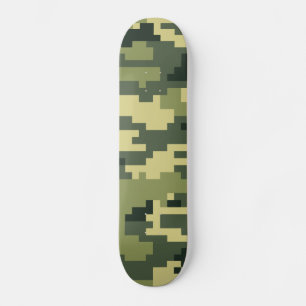 Skateboard Camouflage numérique en bois à 8 bits / Camo